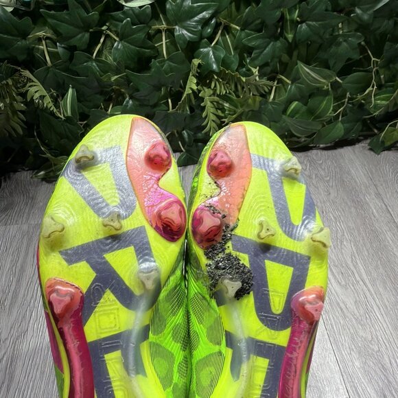 Adidas Predator Elite FG Green Pink Black GRINCH Men\'s Soccer Cleats Size 10.5